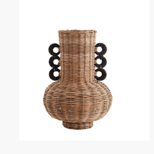 Vase <br />aus Rattan